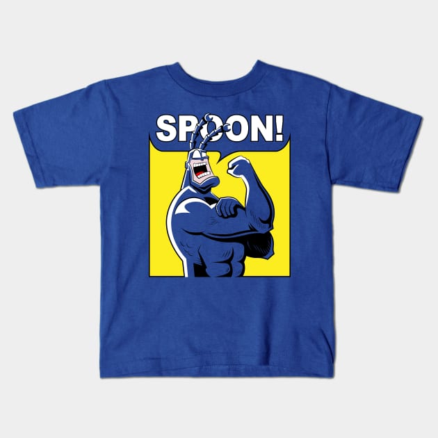 SPOON! Kids T-Shirt by mattsinor